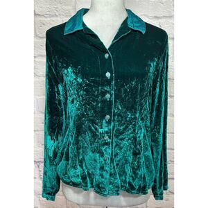 Stunning Tianello Silk Blend Crushed Velvet Blouse